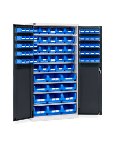 Set portaminuteria da armadio con 37 contenitori in plastica