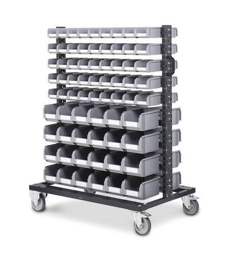 carrello con 138 contenitori