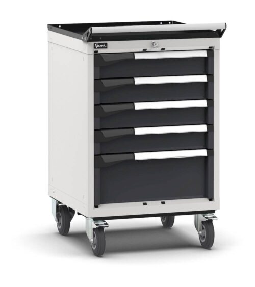 cassettiera porta attrezzi con ruote 5 cassetti 4x100 1x200 l561 x p573 x h922 mm 2.jpg