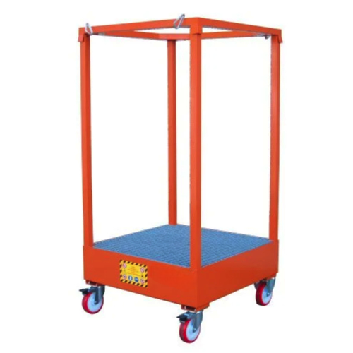 carrello porta big bag con vasca di raccolta