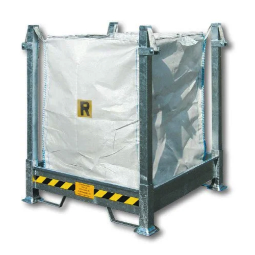 contenitore porta big bag in acciaio zincato