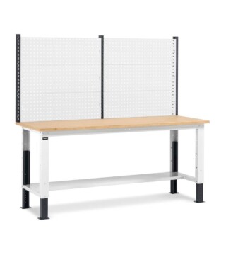 banco da lavoro regolabile in altezza work up work2016 con parete attrezzata