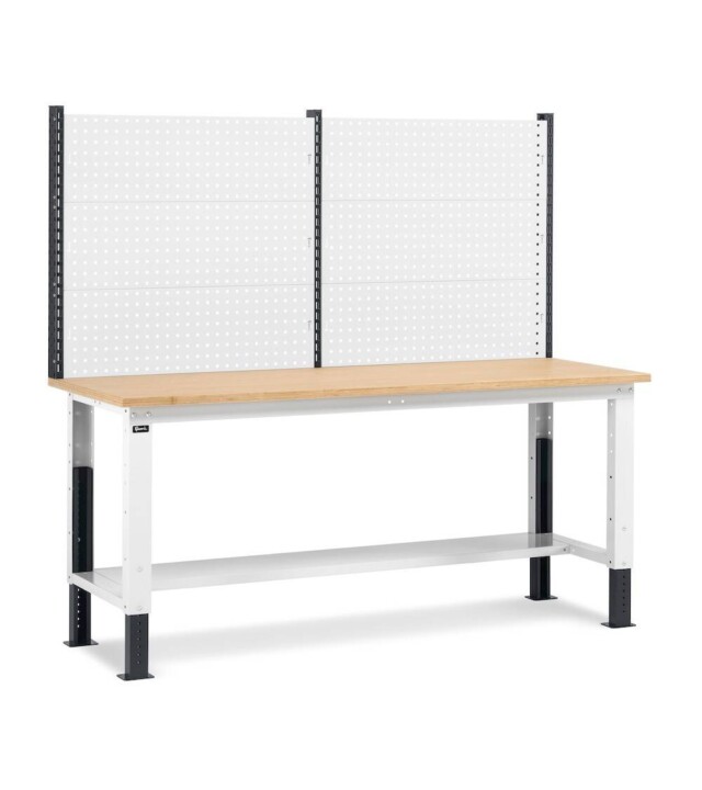 banco da lavoro regolabile in altezza work up work2016 con parete attrezzata