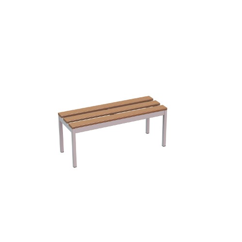 panca in acciaio con piano in legno psl100