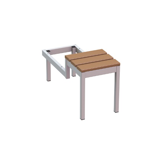 panca portante in metallo e legno ppl030