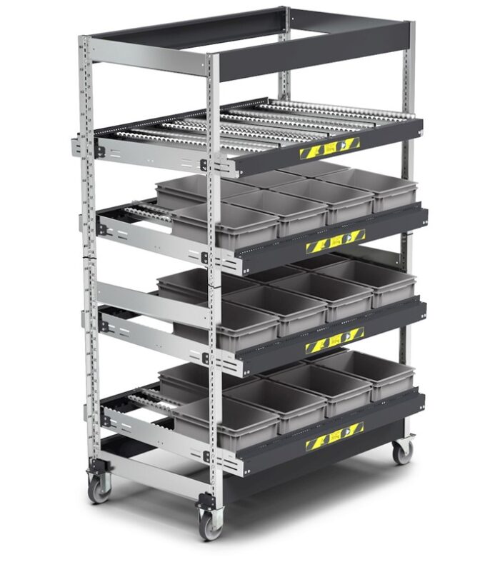 Scaffale ST con Rulliere Inclinabili Zincato - immagine 2