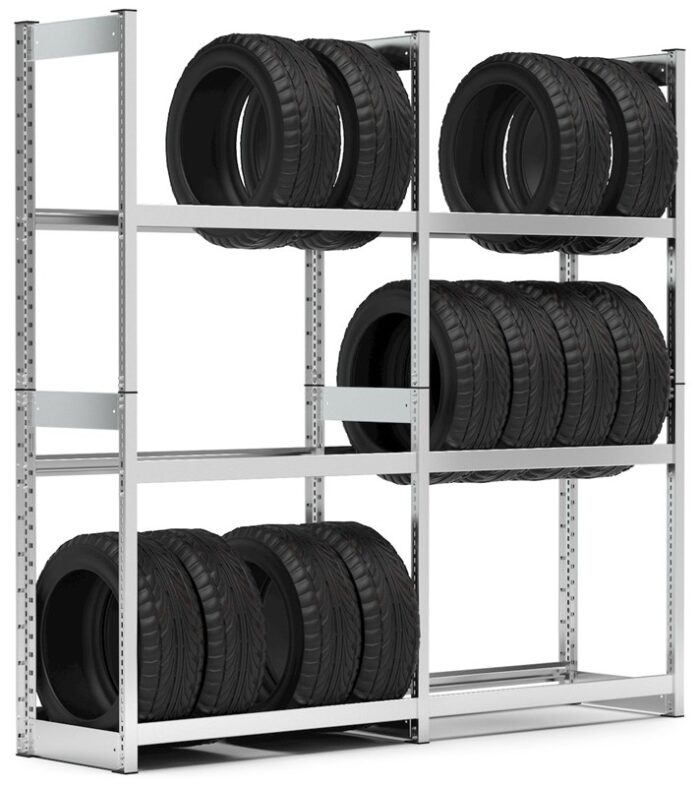 Scaffale Porta Gomme a 2 Campate 421X2016 mm - immagine 1