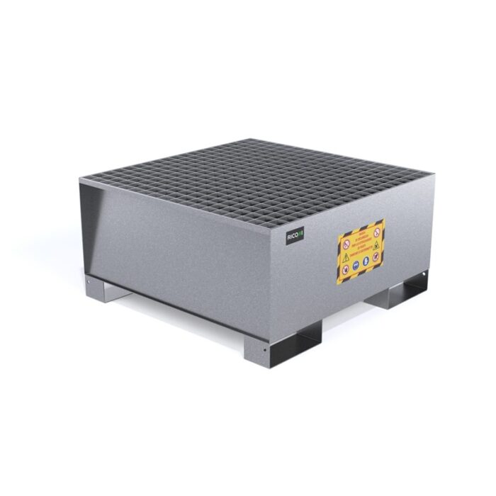 Vasca Raccolta in Lamiera Zincata 1 Fusto - immagine 1