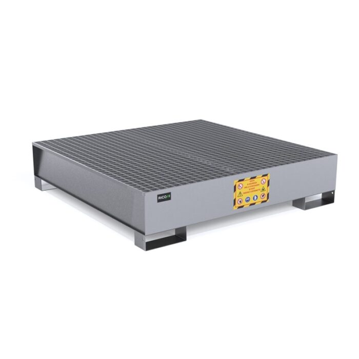 Vasca di Raccolta in Lamiera Zincata 4 Fusti - immagine 1