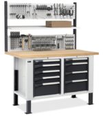 Banco da Lavoro con 9 Cassetti e Parete - immagine 2