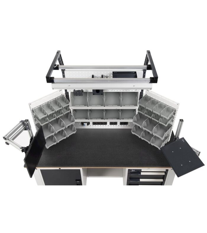 Banco da Lavoro Completo di Cassetti, Parete - immagine 2