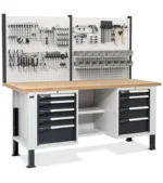 Banco da Lavoro con 9 Cassetti e Parete