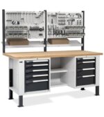 Banco da Lavoro con 9 Cassetti e Parete - immagine 4