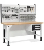 Banco da Lavoro 2m con 3 Cassetti e Parete