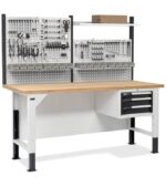 Banco da Lavoro 2m con 3 Cassetti e Parete - immagine 5