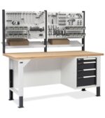 Banco da Lavoro con 4 Cassetti e Parete - immagine 2