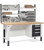 Banco da Lavoro con 4 Cassetti e Parete - immagine 3