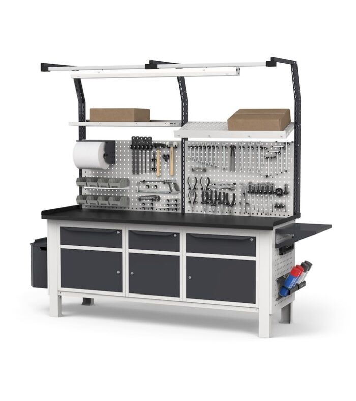 Banco Work con Piano in Acciaio L=2000 mm - immagine 3