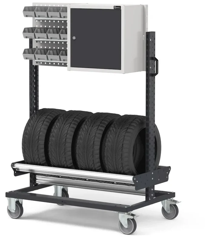Carrello Scaffale Porta Pneumatici - immagine 1