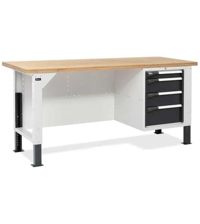 Banco da Lavoro Master Br con Piano in Multiplex con 4 Cassetti L=2000mm - immagine 1