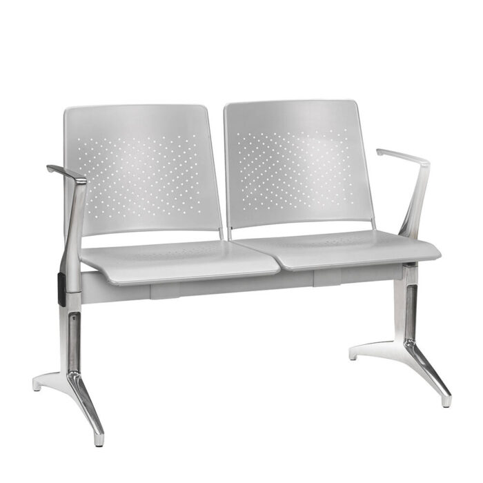 Panca Attesa Area con Seduta e Schienale in Acciaio - immagine 3