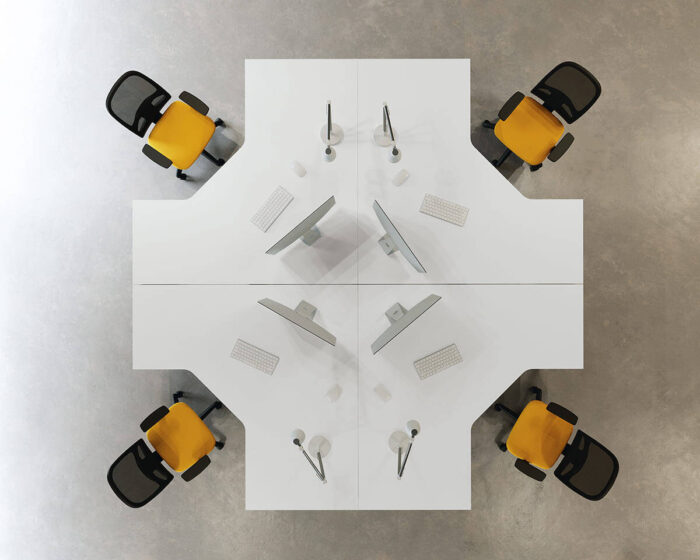 Scrivania StratosPlus Workstation 140/140 x 60/60 cm - immagine 4