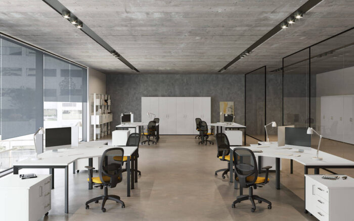 Scrivania StratosPlus Workstation 140/140 x 60/60 cm - immagine 3