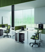 Scrivania Derby 160x80/60 cm e Cassettiera - immagine 4