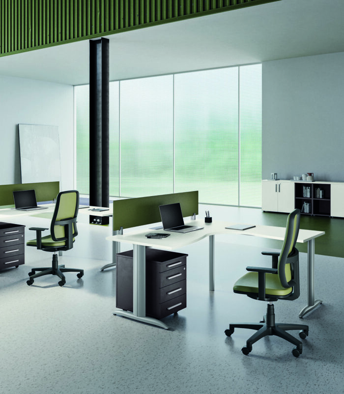 Scrivania Derby 160x80/60 cm e Cassettiera - immagine 4