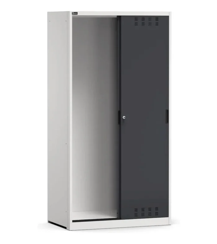 Armadio Officina Perfom Vuoto con Porte Scorrevoli Fessurate, H=2000 L=1020 P=600 mm - immagine 1