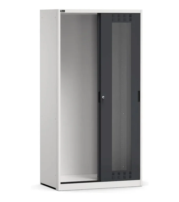 Armadio Officina Perfom Vuoto con Porte Scorrevoli in Policarbonato, H=2000 L=1020 P=600 mm - immagine 1