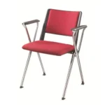 Sedia Fissa Free Tappezzata con Braccioli