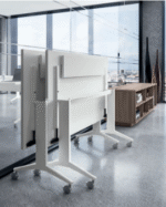 Scrivania Move con Ruote e Piano Laccato 160x80 cm - immagine 3