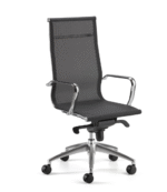 Poltrona Direzionale Kira in Rete Alta con Braccioli ed Oscillante - immagine 2