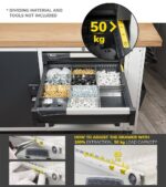 Banco da Lavoro Attrezzato con 5 Cassetti + 1 Armadietto e Pensili L=1500mm - immagine 4