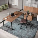 Scrivania Direzionale Stratos 180x90 cm con Mobile di Servizio su Ruote 84x58x59