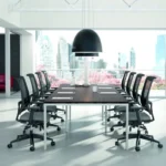 Tavolo Riunione Stratos con Gambe ad U Metallizzate 280x100 cm