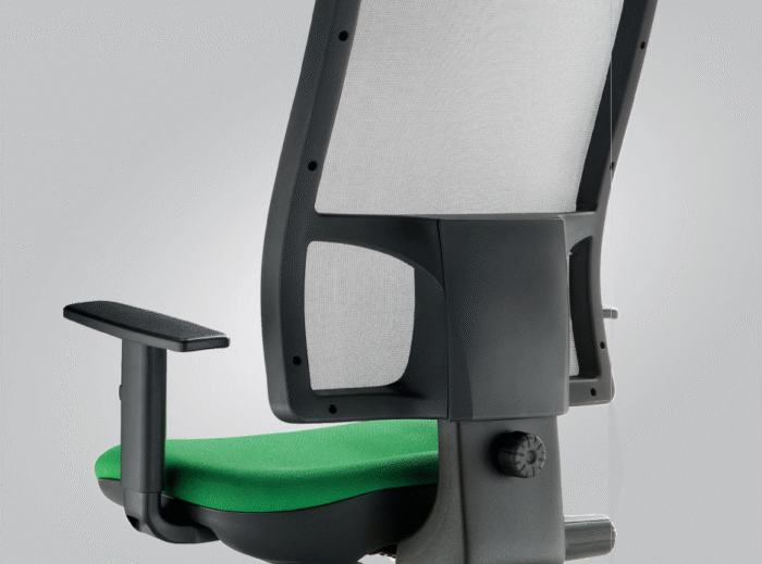 Poltrona Operativa Wing con Braccioli Regolabili e Schienale in Rete - immagine 4