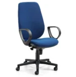 Seduta Unix con Braccioli Fissi e Schienale in Tessuto