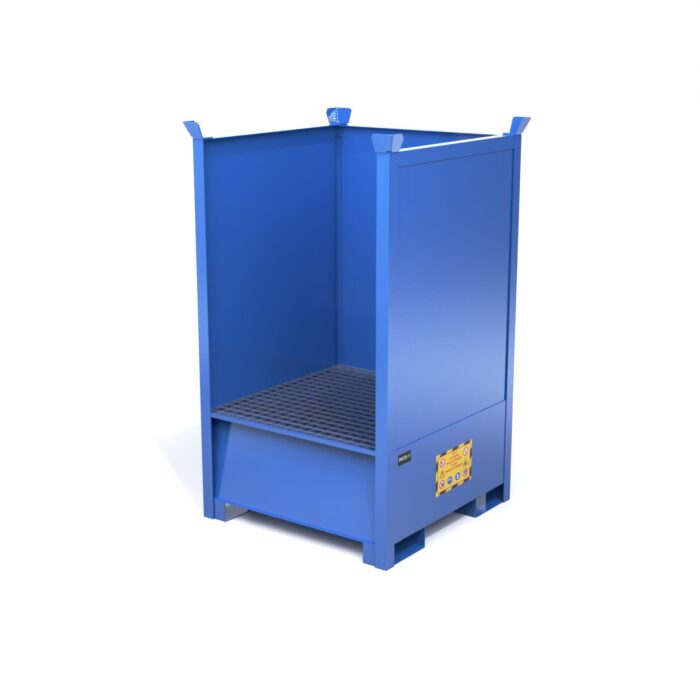 Vasca di Raccolta Sovrapponibile per 1 Fusto da 200L con Pareti in Lamiera - immagine 1