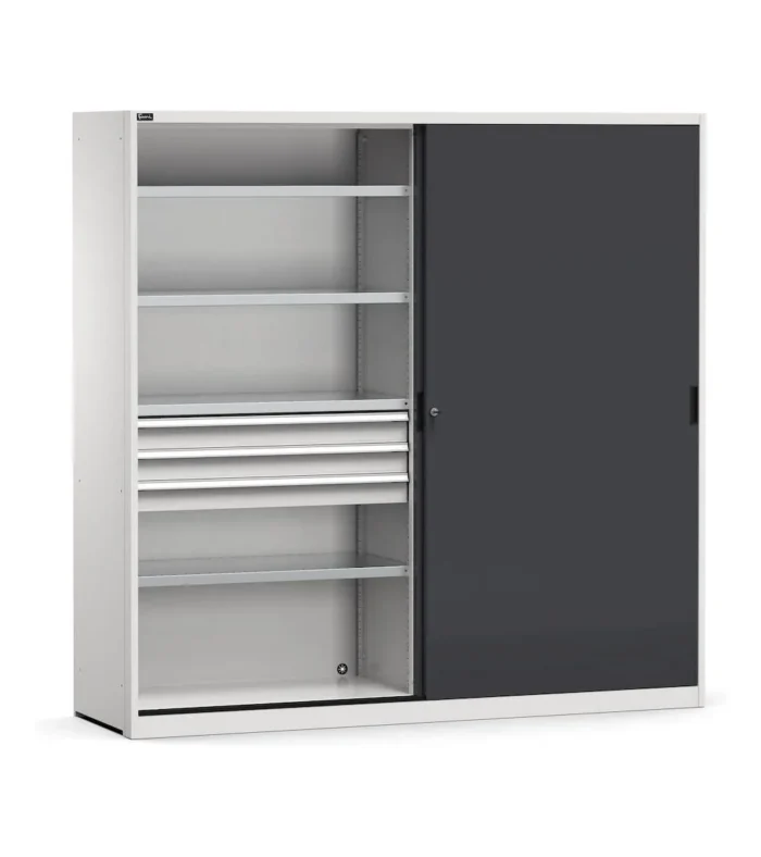 Armadio Officina Perfom con Porte Scorrevoli, H=2000 L=2040 P=600 mm - immagine 1