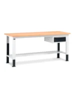 Banco da Lavoro con 1 Cassetto, Piano in Multiplex L=2000mm Altezza Regolabile
