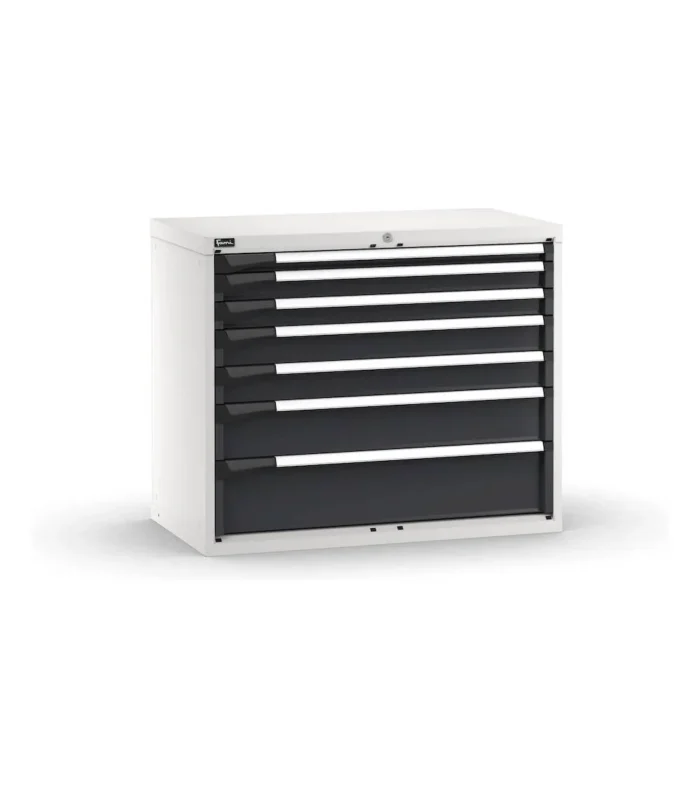 blocco-cassettiera-da-banco-7-cassetti-1x50-2x75-2x100-1x150-1x200-l1020-x-p573-x-h850-mm-3.webp Armadio a Cassetti Master Key Comfort C0-EH=54X27 con 7 Cassetti - immagine 1