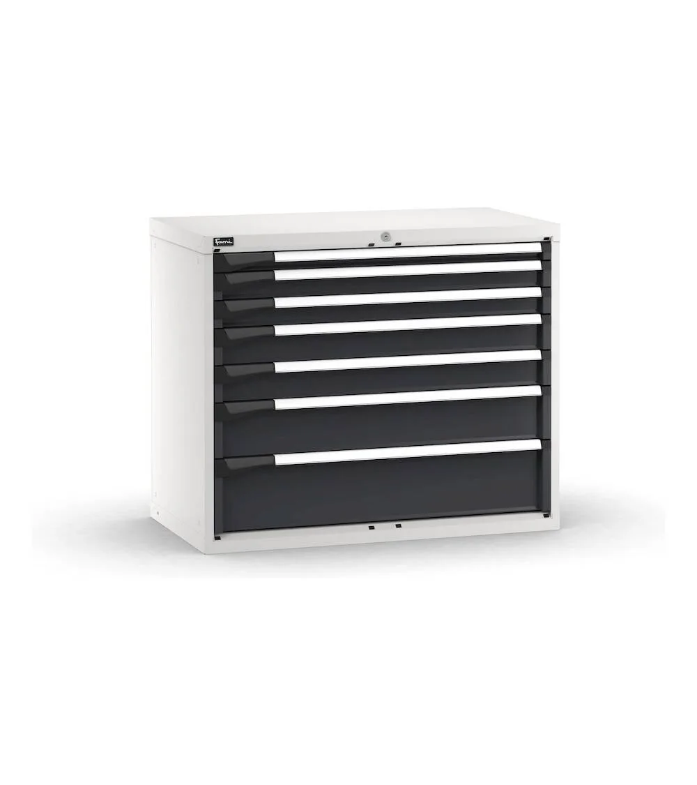 blocco-cassettiera-da-banco-7-cassetti-1x50-2x75-2x100-1x150-1x200-l1020-x-p573-x-h850-mm-3.webp Armadio a Cassetti Master Key Comfort C0-EH=54X27 con 7 Cassetti - immagine 1