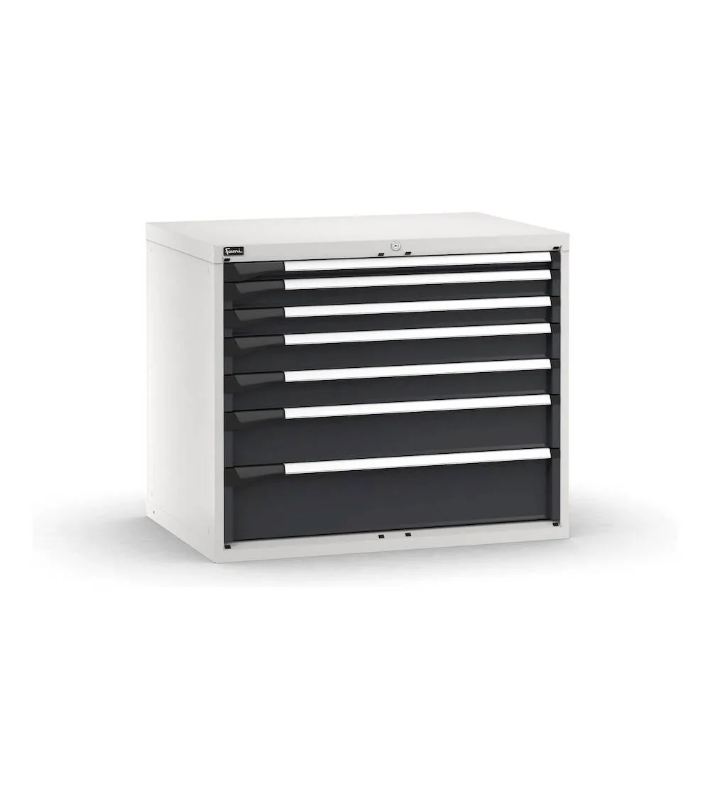 blocco-cassettiera-da-banco-7-cassetti-1x50-2x75-2x100-1x150-1x200-l1020-x-p726-x-h850-mm-5.webp Armadio a Cassetti Master Key Comfort C0-EH=54X36 con 7 Cassetti - immagine 1