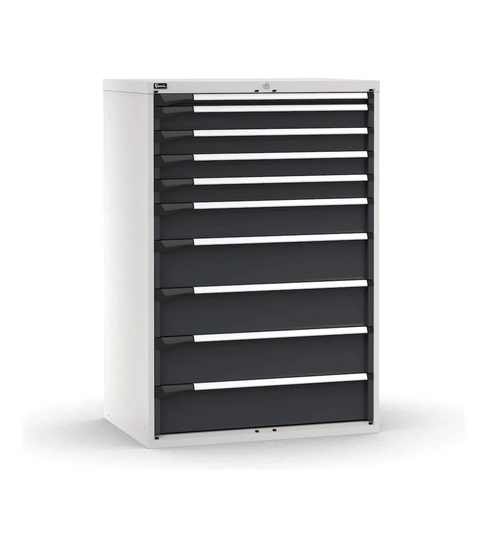 cassettiera-porta-attrezzi-10-cassetti-1x50-4x100-1x150-4x200-l1020-x-p726-x-h1500-mm-5.webp Armadio a Cassetti Master Key Comfort C0-EH=54X36 con 10 Cassetti - immagine 1