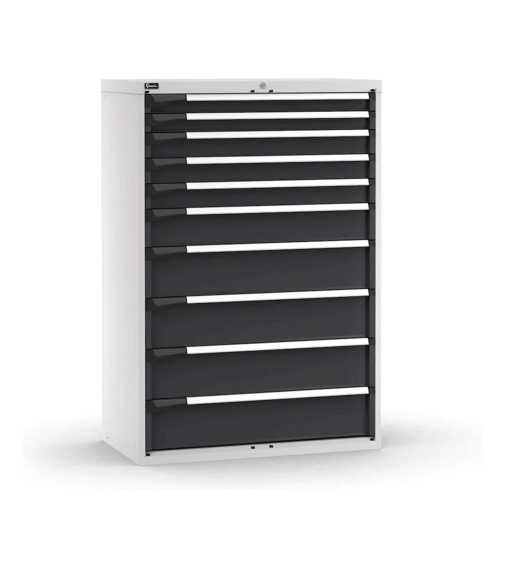 cassettiera-porta-attrezzi-10-cassetti-2x75-3x100-1x150-4x200-l1020-x-p573-x-h1500-mm-5.webp Armadio a Cassetti Master Key Comfort C0-EH=54X27 con 10 Cassetti - immagine 1