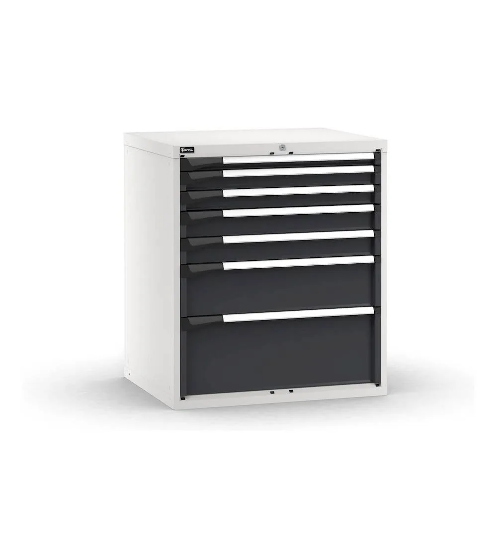 cassettiera-porta-attrezzi-7-cassetti-1x50-2x75-2x100-1x200-1x300-l867-x-p726-x-h1000-mm-5.webp Armadio a Cassetti Master Key Comfort C0-EH=45X36 con 7 Cassetti - immagine 1