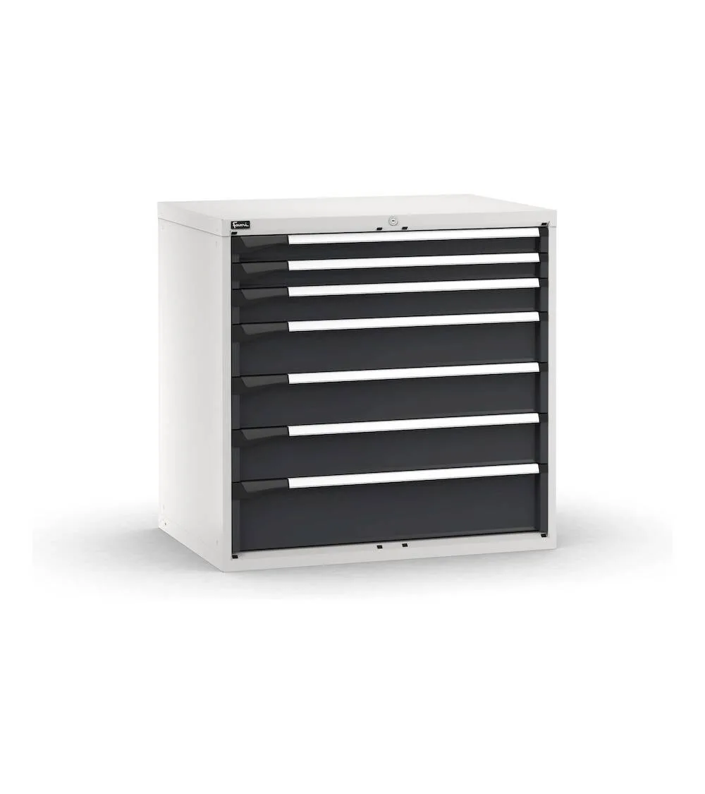 cassettiera-porta-attrezzi-7-cassetti-2x75-1x100-3x150-1x200-l1020-x-p726-x-h1000-mm-5.webp Armadio a Cassetti Master Key Comfort C0-EH=54X36 con 7 Cassetti - immagine 1