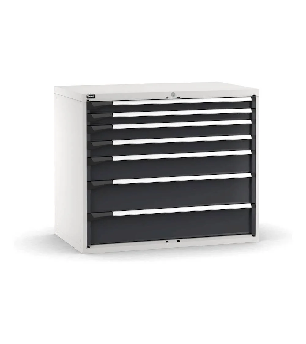 cassettiera-porta-attrezzi-7-cassetti-2x75-2x100-1x150-2x200-l1190-x-p726-x-h1000-mm-5.webp Armadio a Cassetti Master Key Comfort C0-EH=64X36 con 7 Cassetti - immagine 1